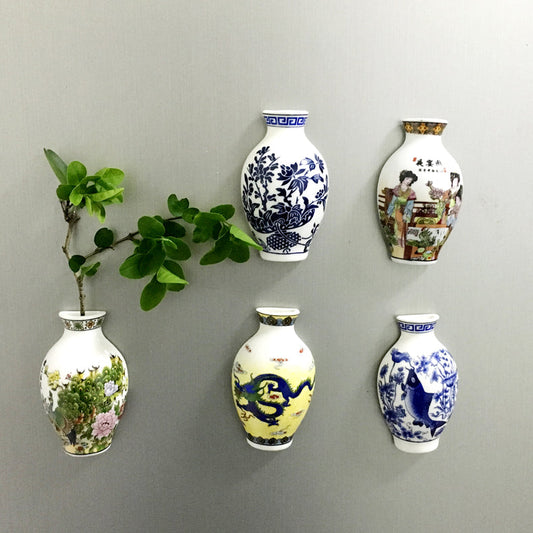 Retro Chinese Blue and White Porcelain Vase Refrigerator Magnet