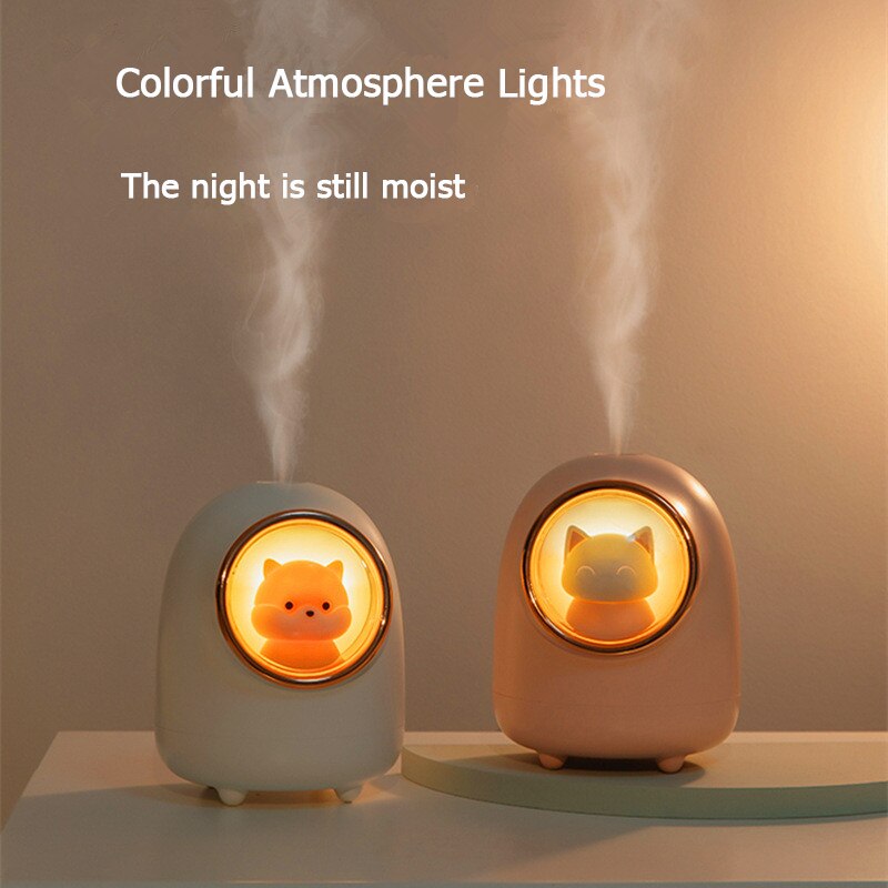 Mini Cute Pet Air Humidifier With LED Night Lamp