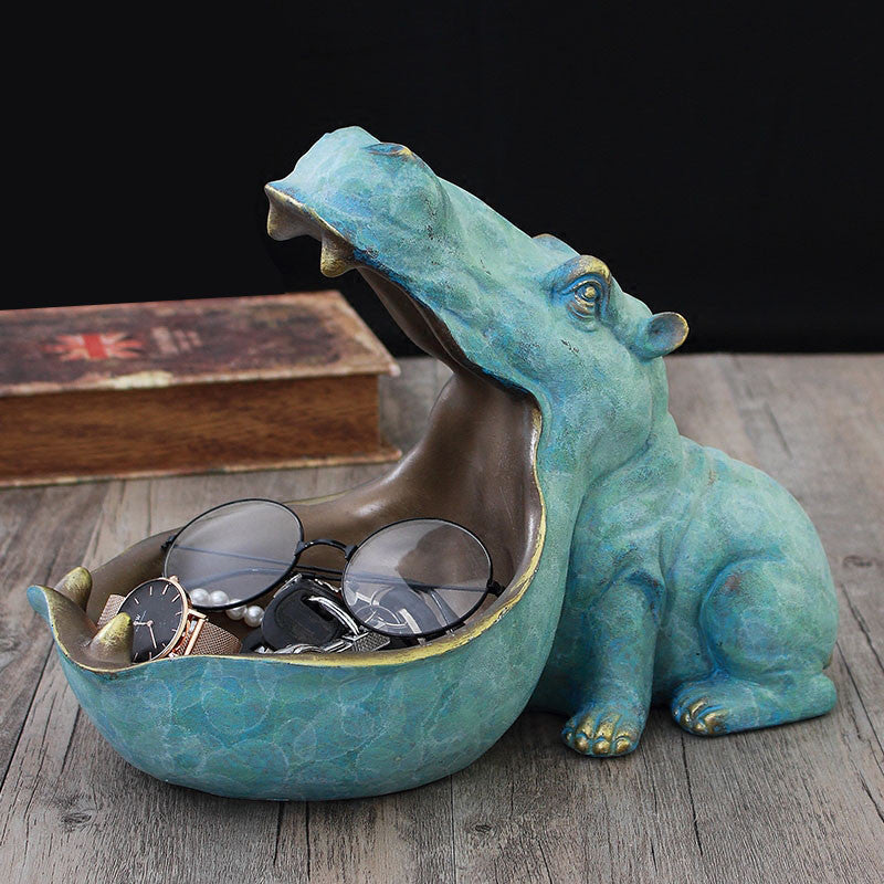 Hippo Figurine or Small Storage Container