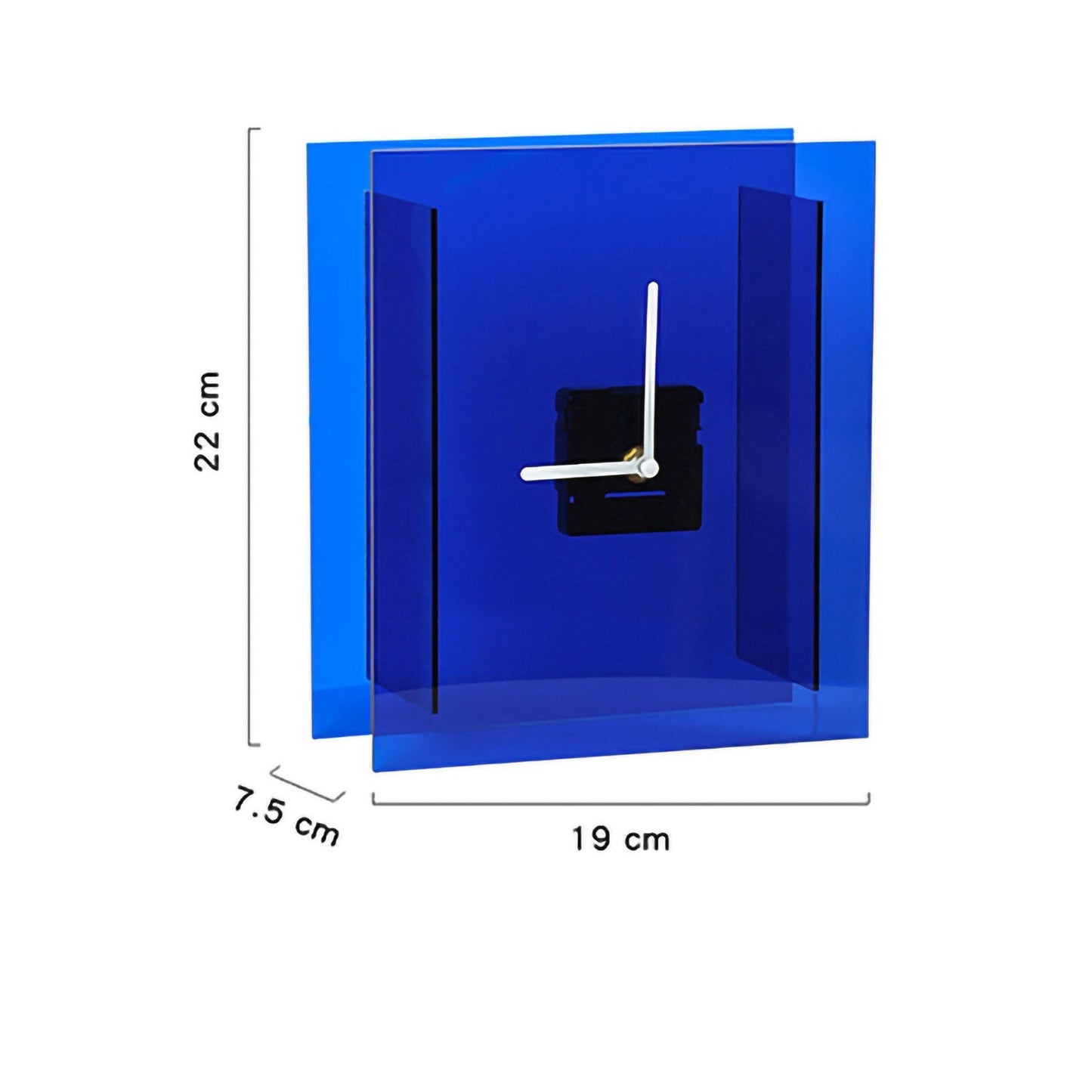 Nordic Artistic Klein Blue Acrylic Clock Vase