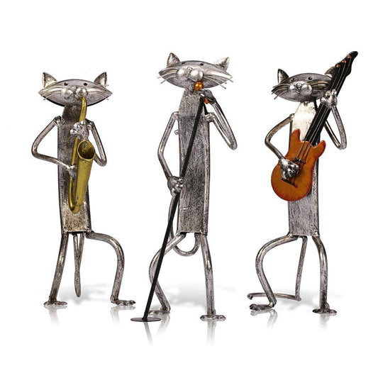 Metal Figurine Playing Guitar