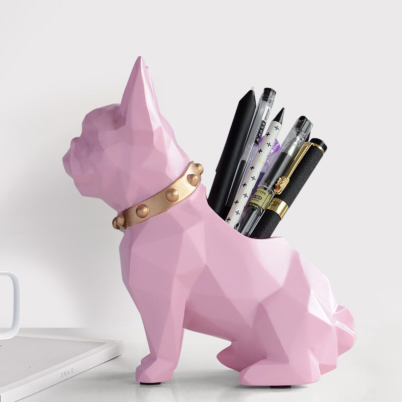 Dog Pen holder Resin Figurine