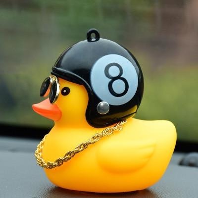 Rapper Duck With Helmet And Chain Car Ornament