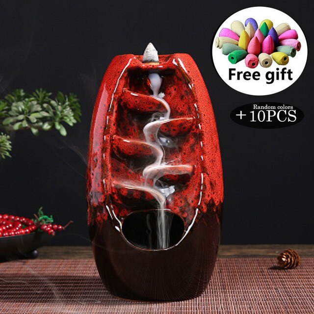 Mountain River Ceramic Handicraft Smoke Incense Burner
