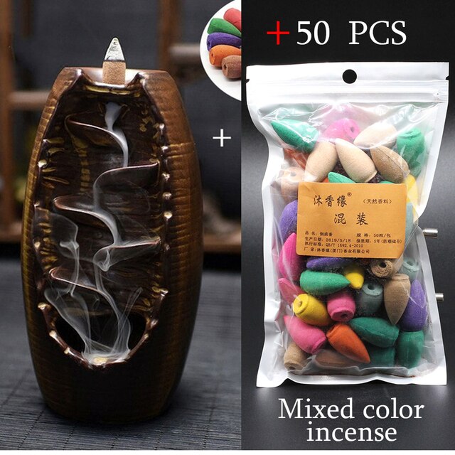 Mountain River Ceramic Handicraft Smoke Incense Burner