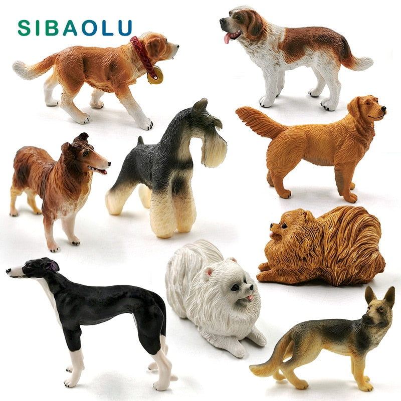 New Pomeranian Whippet Schnauzer Wolf Dog figurine