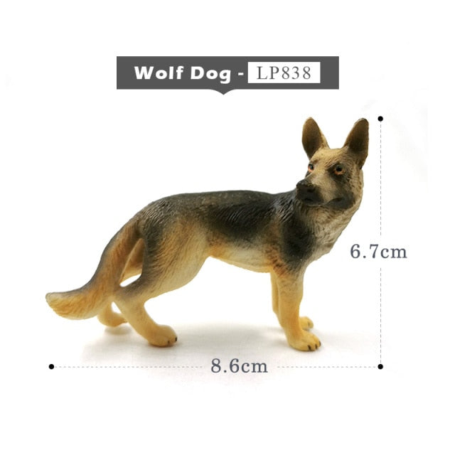New Pomeranian Whippet Schnauzer Wolf Dog figurine