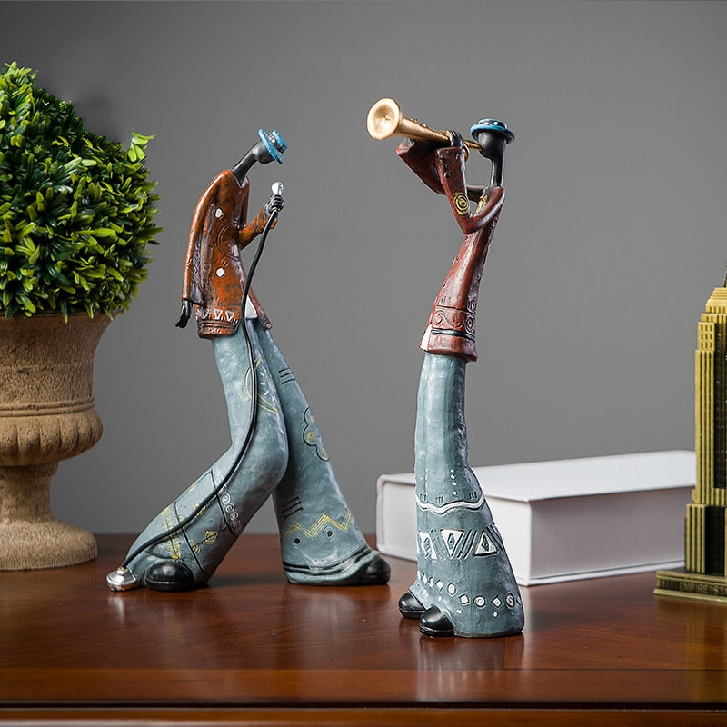 Jazz Street Band Wine Cabinet Figurine Ornaments