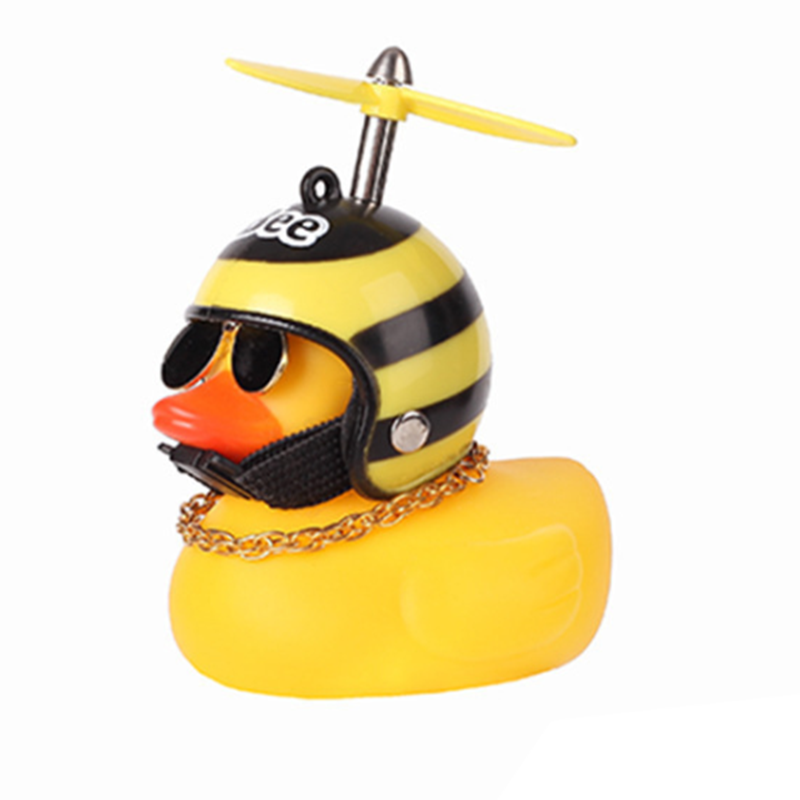 Rapper Duck With Helmet And Chain Car Ornament