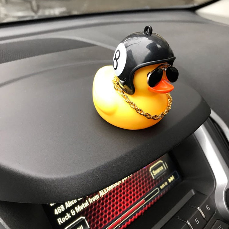 Rapper Duck With Helmet And Chain Car Ornament