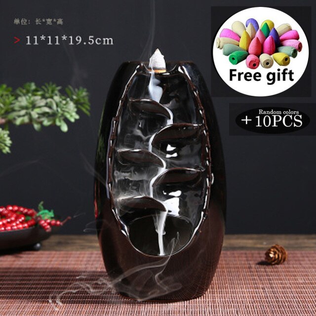 Mountain River Ceramic Handicraft Smoke Incense Burner
