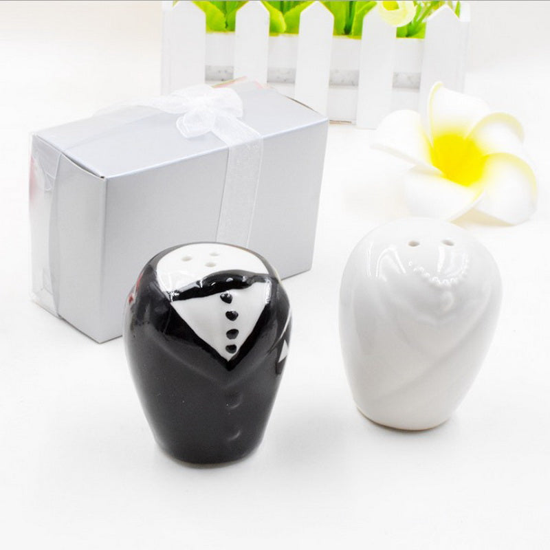 Wedding Couple Ceramic Salt and Pepper Shakers