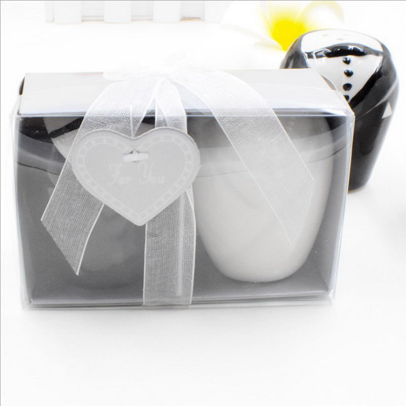 Wedding Couple Ceramic Salt and Pepper Shakers