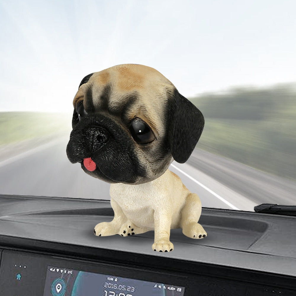 Resin Shaking Head Dog Doll For Car Dashboard Decor