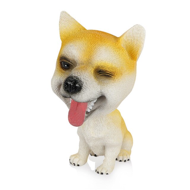 Resin Shaking Head Dog Doll For Car Dashboard Decor