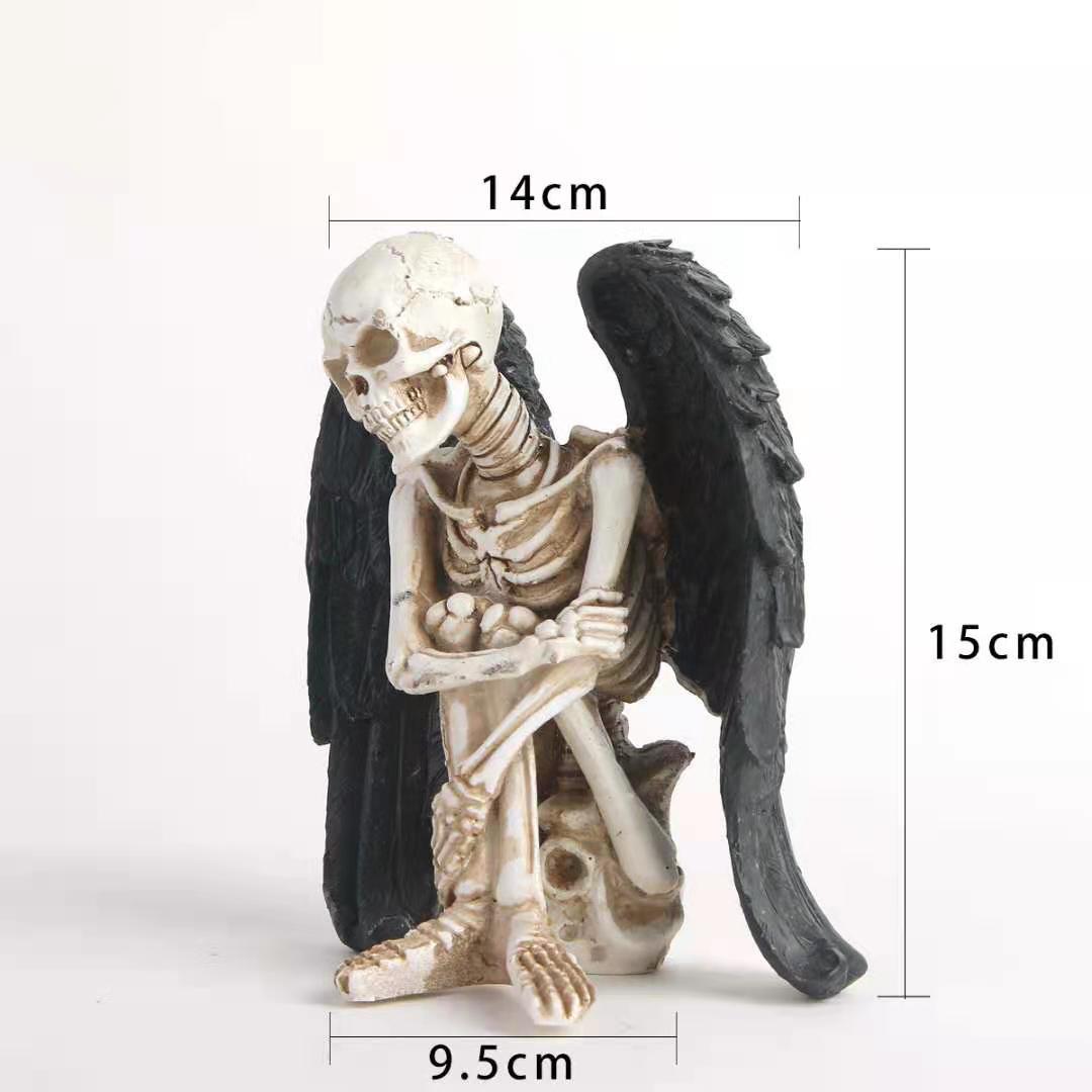 The Skeleton Angel Figurine Home Décordecorative Resin Figures