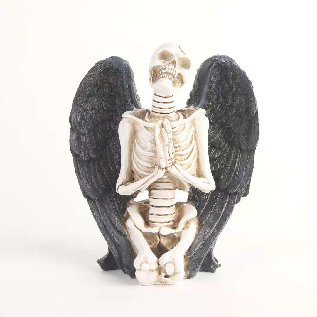 The Skeleton Angel Figurine Home Décordecorative Resin Figures