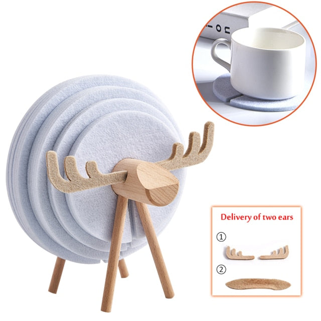 Nordic Art Sheep Shape Anti Slip Cup Coasters