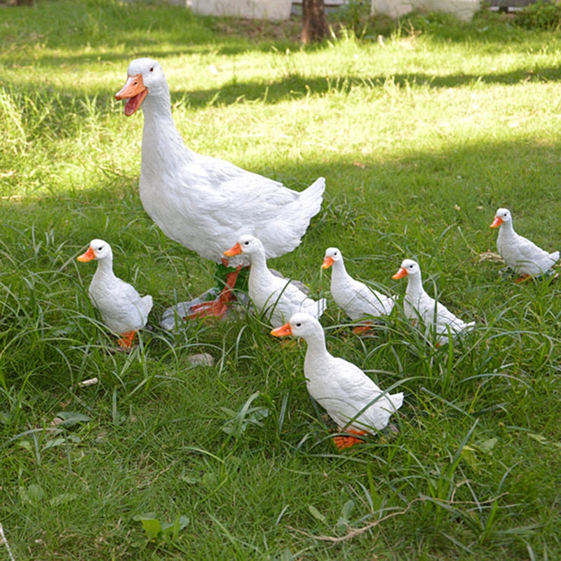 Emulation Cute Duck Garden Statue Decor