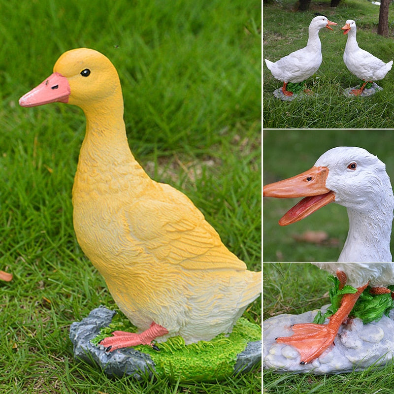 Emulation Cute Duck Garden Statue Decor