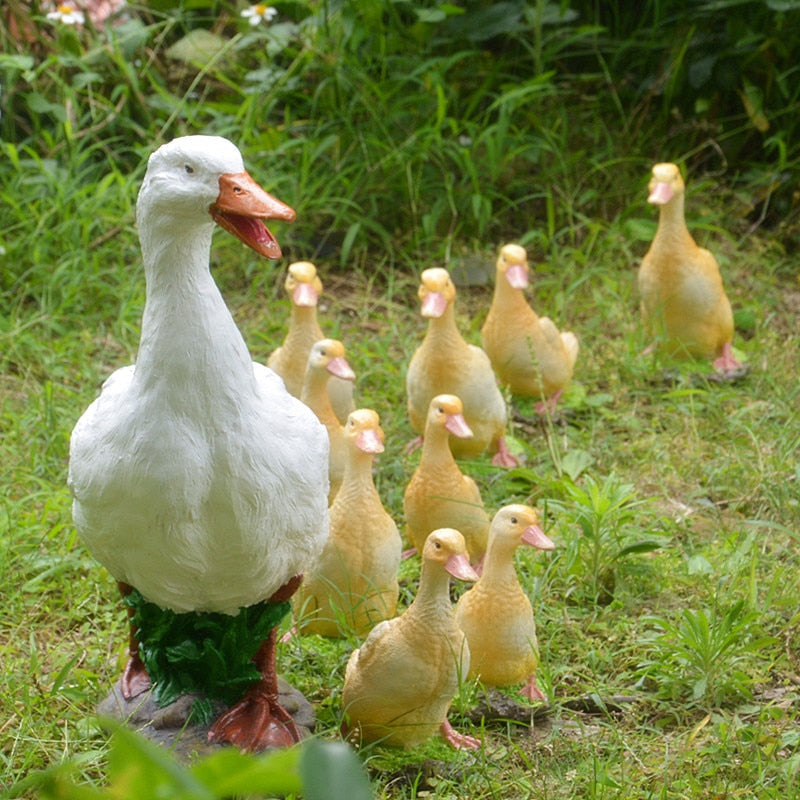 Emulation Cute Duck Garden Statue Decor