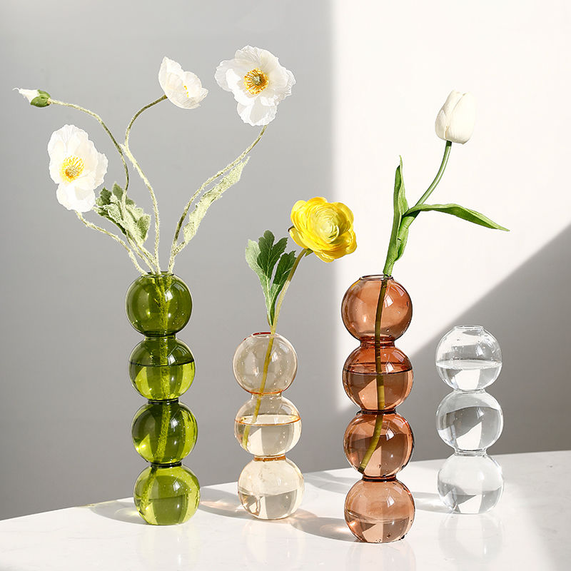Modern Art Glass Vase For Hydroponic Plants