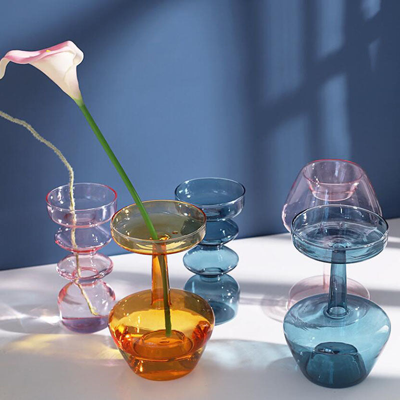 Modern Art Glass Vase For Hydroponic Plants