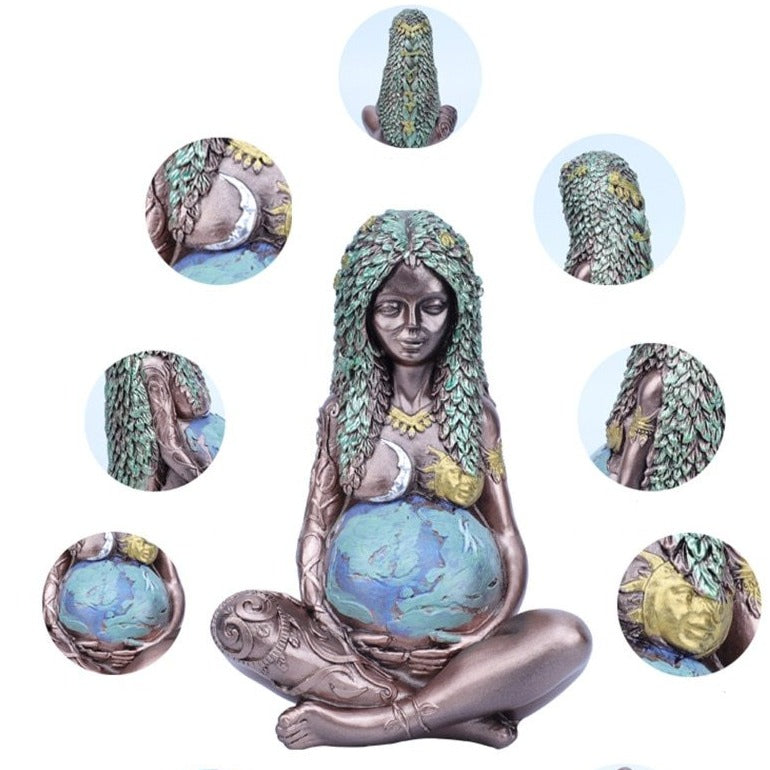 Surrealist Gaia Earth Goddess Sculpture