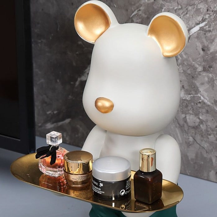 Multifunction Desktop Storage Bear Sculpture Piggy Bank