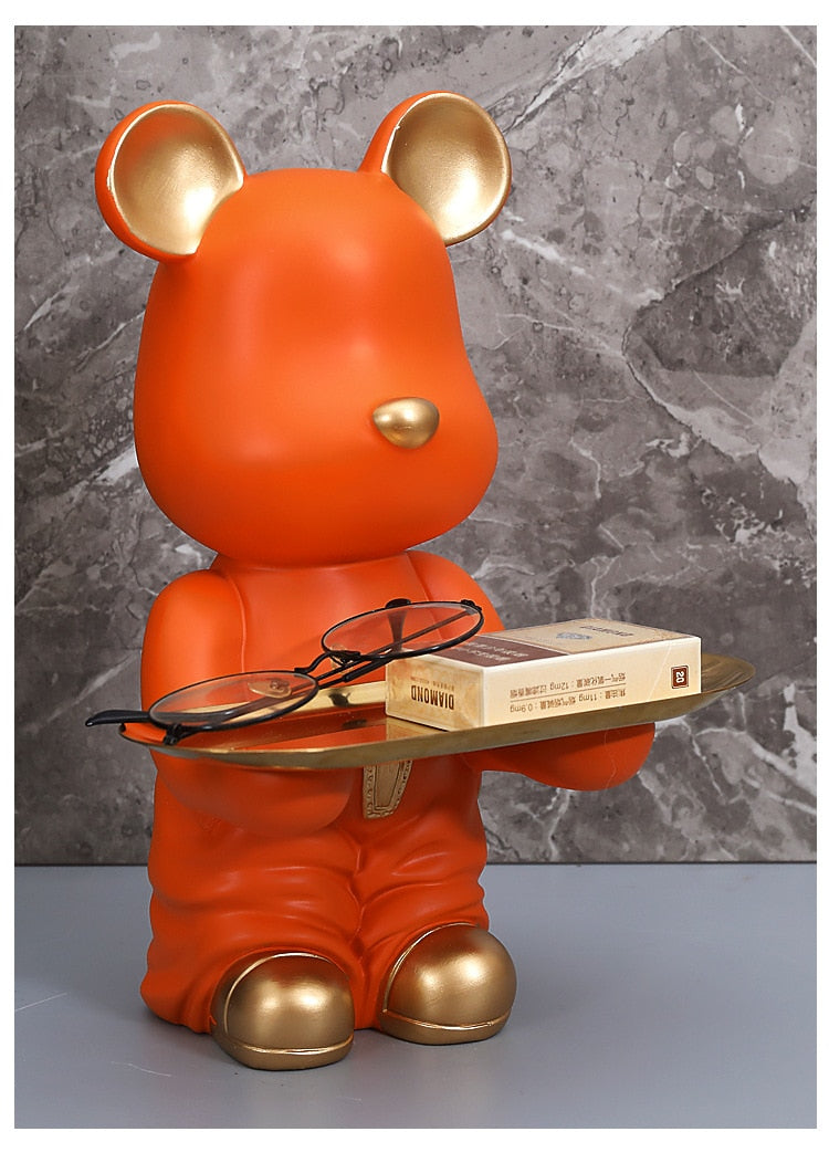 Multifunction Desktop Storage Bear Sculpture Piggy Bank