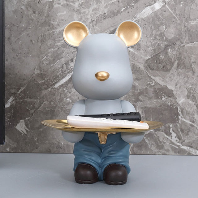 Multifunction Desktop Storage Bear Sculpture Piggy Bank