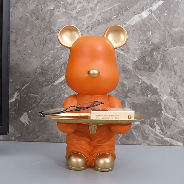 Multifunction Desktop Storage Bear Sculpture Piggy Bank