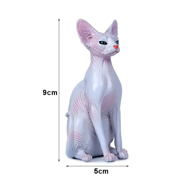 Sitting Sphynx Cat Figurine