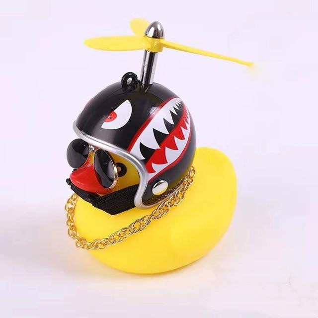 Rapper Duck With Helmet And Chain Car Ornament