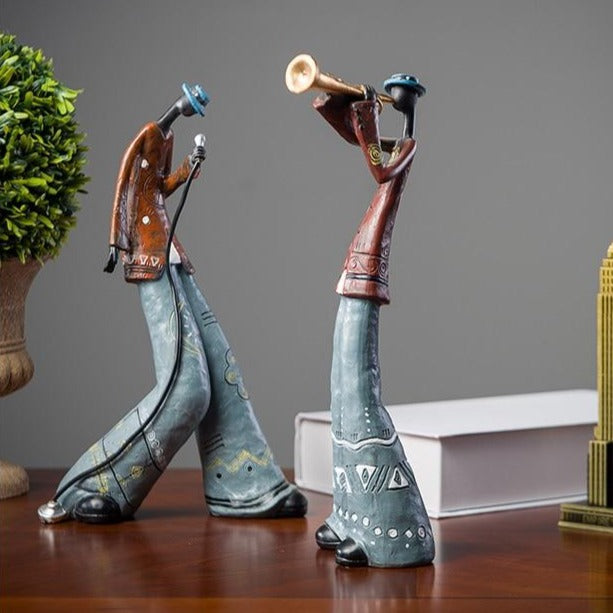 Jazz Street Band Wine Cabinet Figurine Ornaments