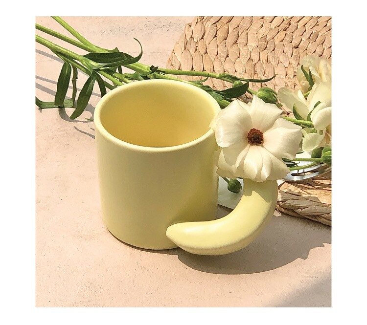 Nordic Style Fruit Handle Coffee Mugs