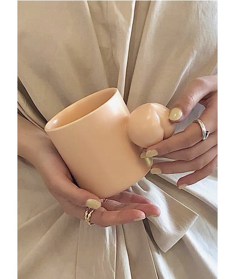 Nordic Style Fruit Handle Coffee Mugs