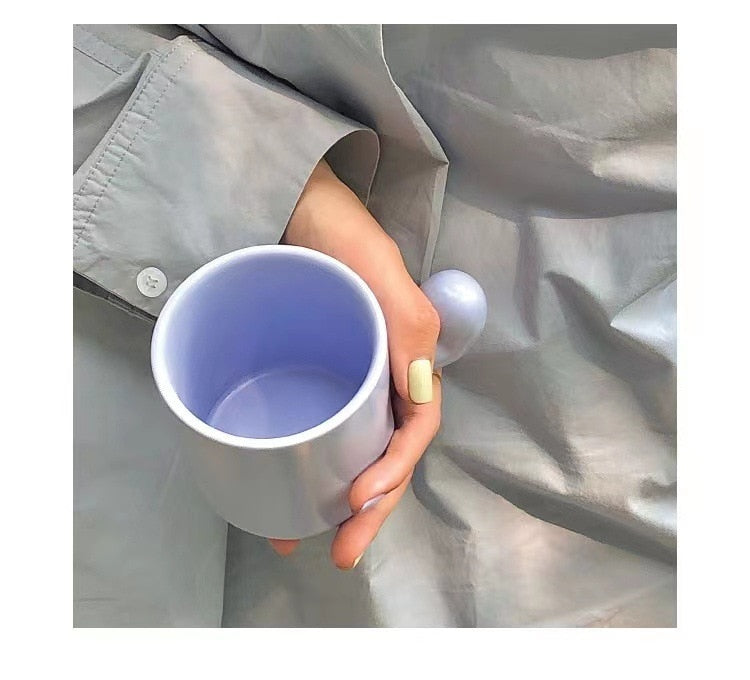 Nordic Style Fruit Handle Coffee Mugs