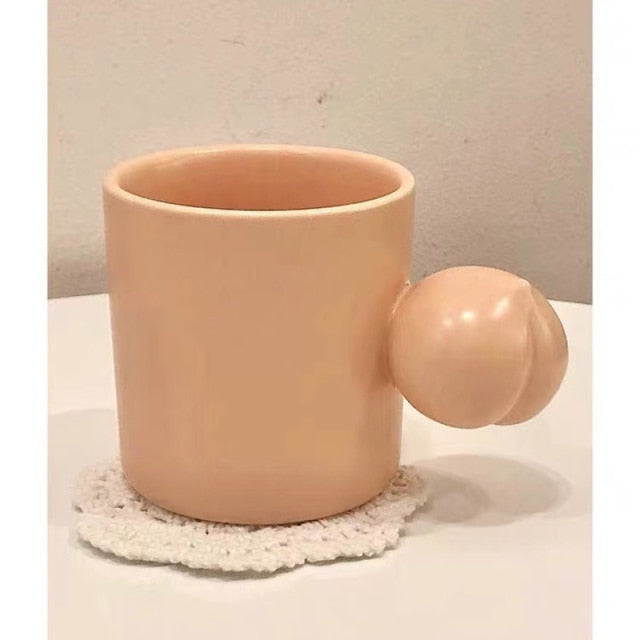 Nordic Style Fruit Handle Coffee Mugs