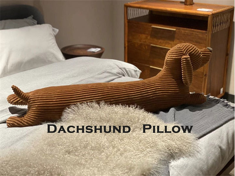 Cushion Brown Dachshund Dog Sofa Pillow Doll