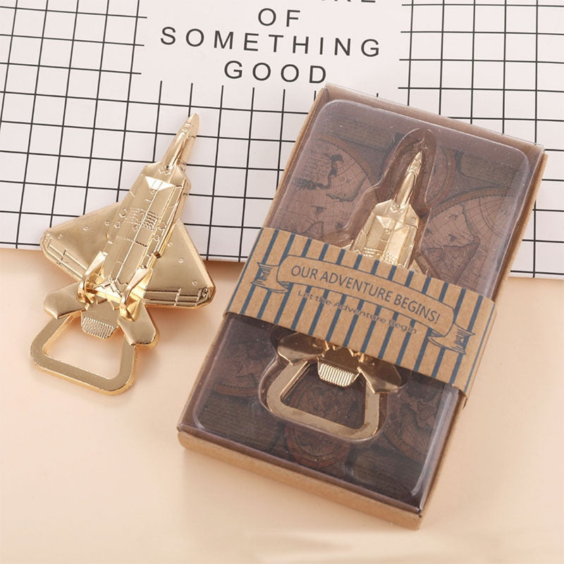 Gold Airplane Souvenir  Bottle Opener Gifts