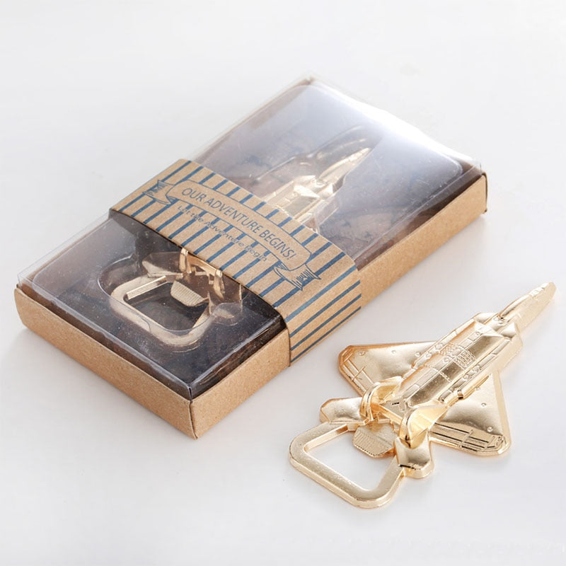 Gold Airplane Souvenir  Bottle Opener Gifts