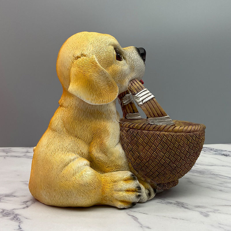 Puppy Storage Key Box Figurine