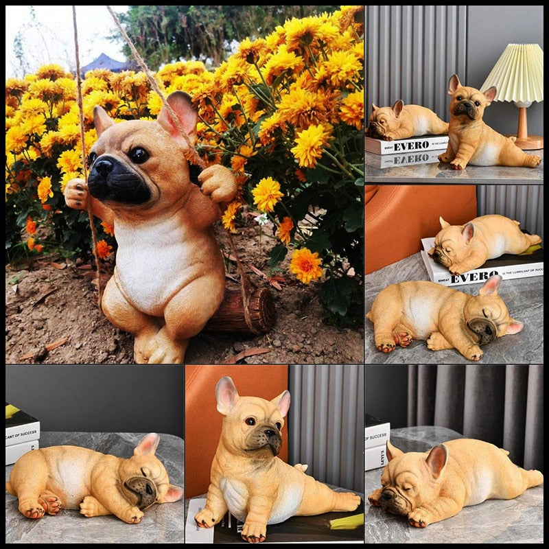 French Bulldog Garden Ornaments Statue