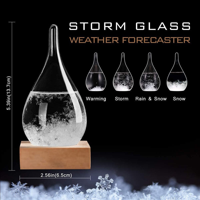 Drops-Shaped Tempest Glass Predictor Weather Forecast