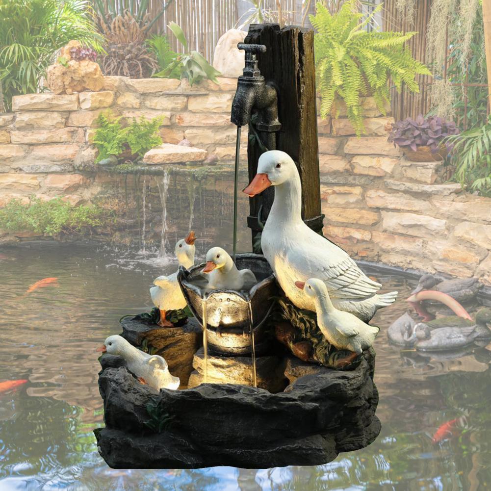 Multi-color Cascading Freestanding Duck Garden Decor