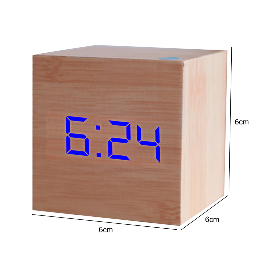 Square Digital Wooden LED Alarm Clock