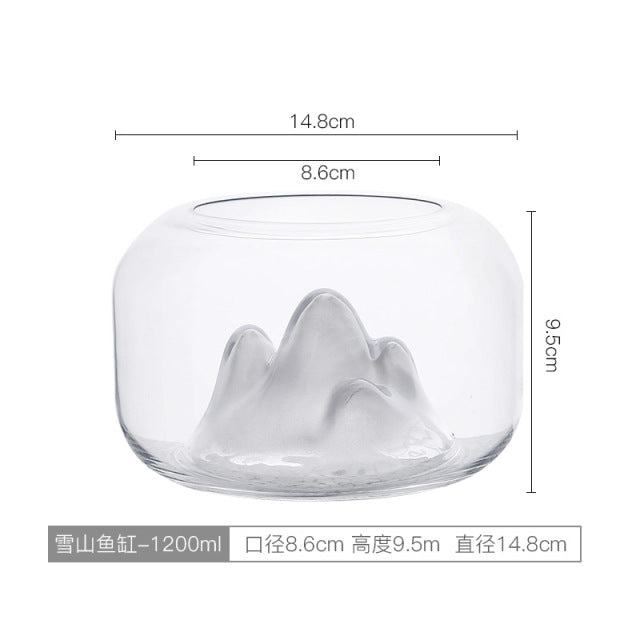 Luminous Snow Mountain Mini Aquarium Night Light