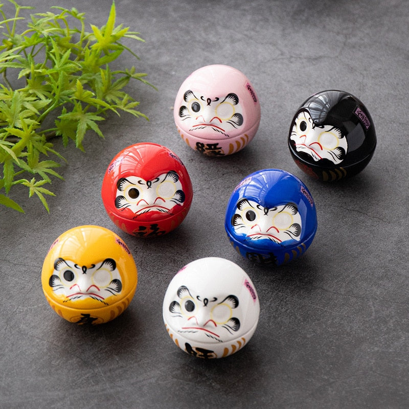 Japanese Fortune Daruma Doll Ceramic Decor