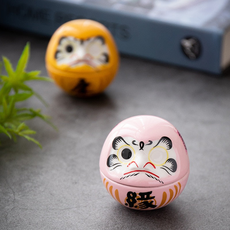 Japanese Fortune Daruma Doll Ceramic Decor